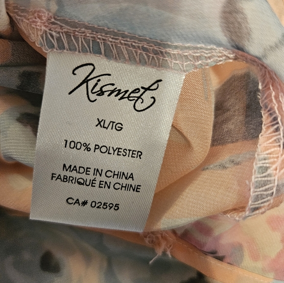 NWT Kismet sleveless sheer blouse. XL - Picture 3 of 7